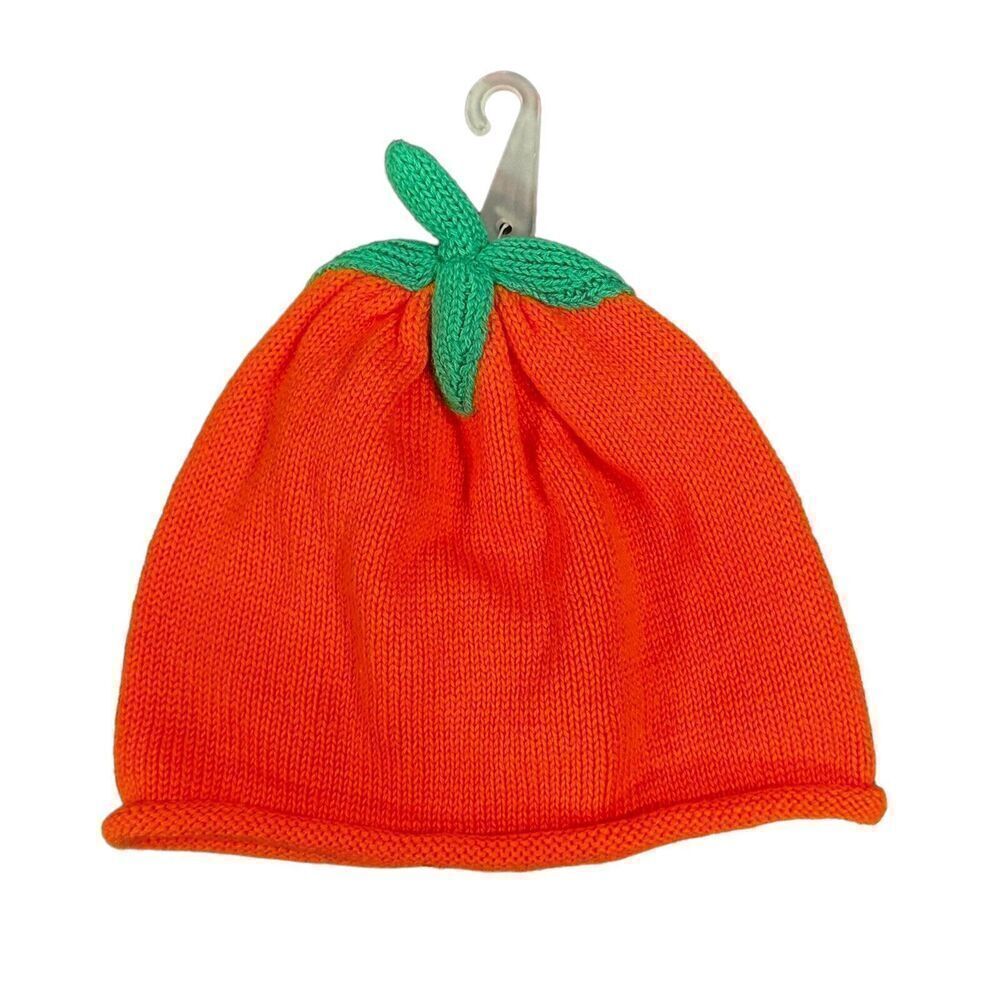 GYMBOREE Fall Festival Orange Pumpkin Sweater Beanie Hat 3-6 Month NWT Stem 2017